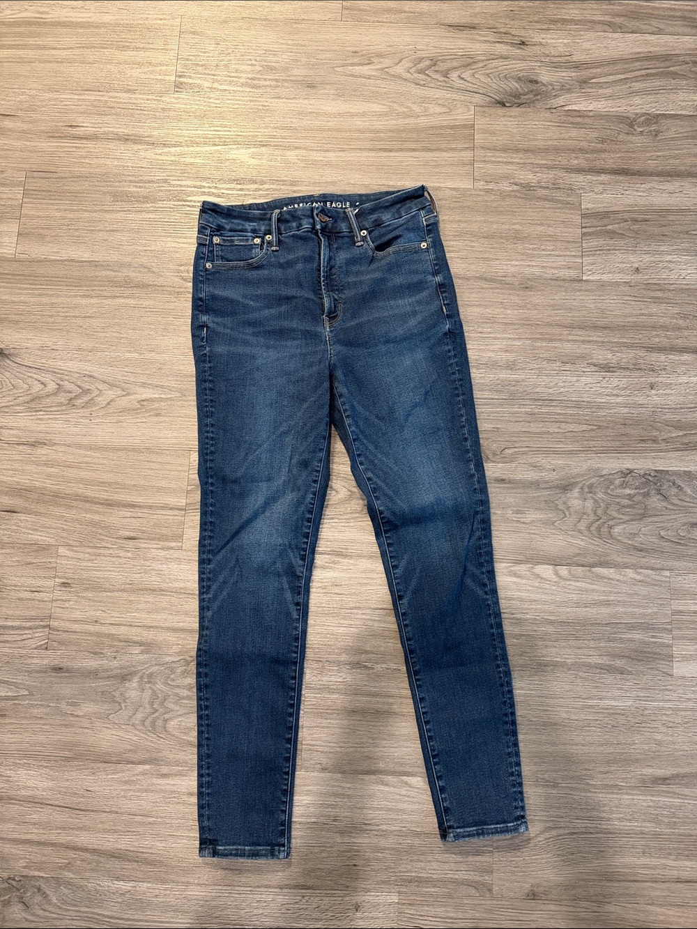 American Eagle Outfitters Indigo High-Waist Skinny Jeans